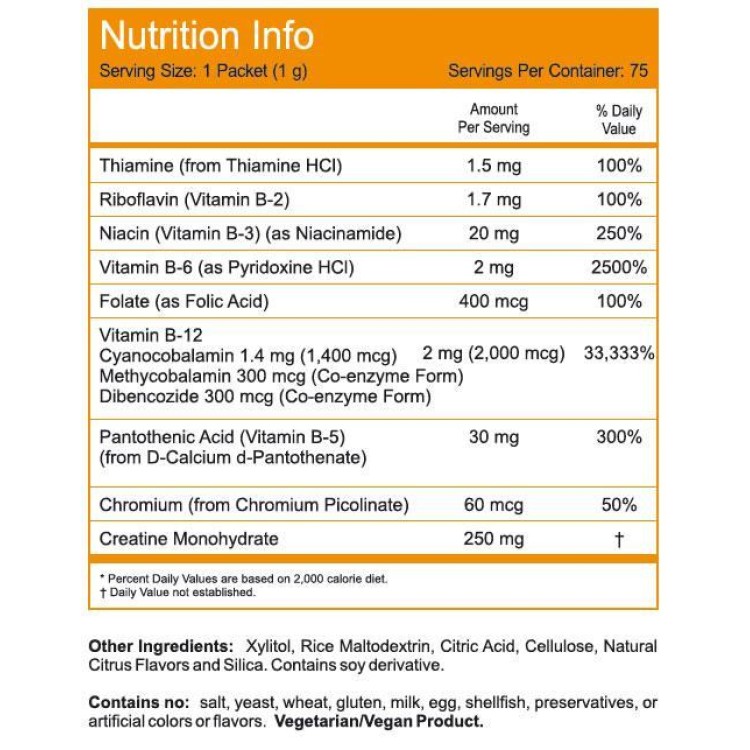 NOW FOODS VITAMIN B-12 INSTANT ENERGY 75packets